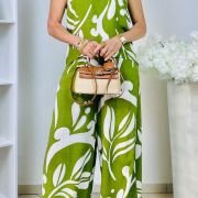 CONJUNTO COSTAS ABOTOADAS (CROPPED E CALÇA)