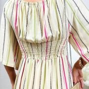 VESTIDO V MANGA C/CIGANINHA