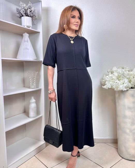 VESTIDO MOLETINHO Á FIO